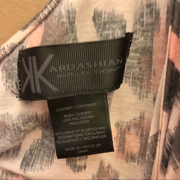 Kardashian Kollection Asymmetrical One Shoulder Leopard Cheetah Dress Pink Small - Picture 5 of 6